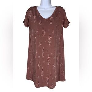 Mudd Aztec Mini Trapeze Boho Women’s Geometric Dress